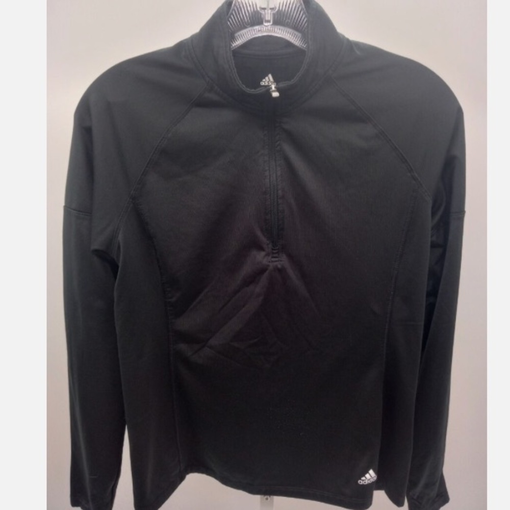 - - Adidas Black Golf Pullover. Euc! Small - image 1